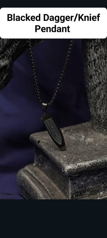 Blacked Dagger/Knief Pendant