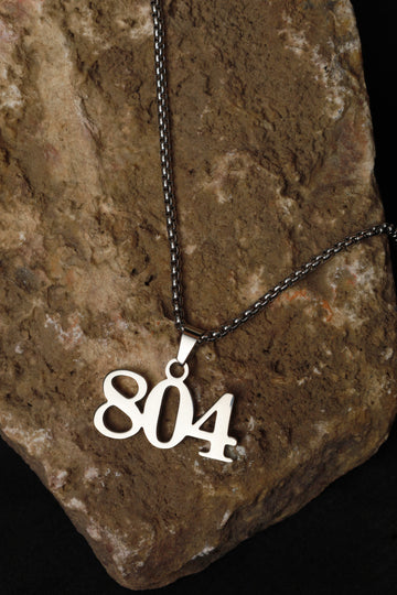 Silver Chain with '804' Pendant