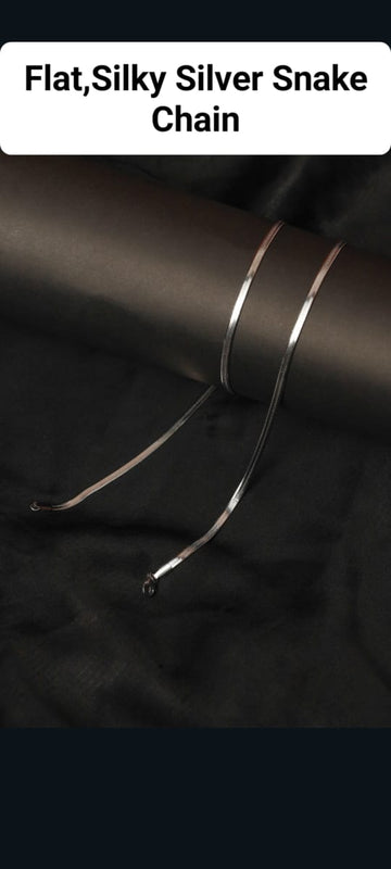 Flat, Silky Silver Snake Chain