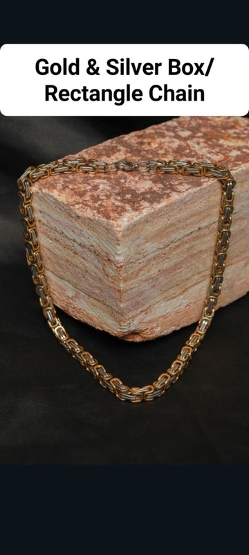 Gold & Silver Box/Rectangle Chain