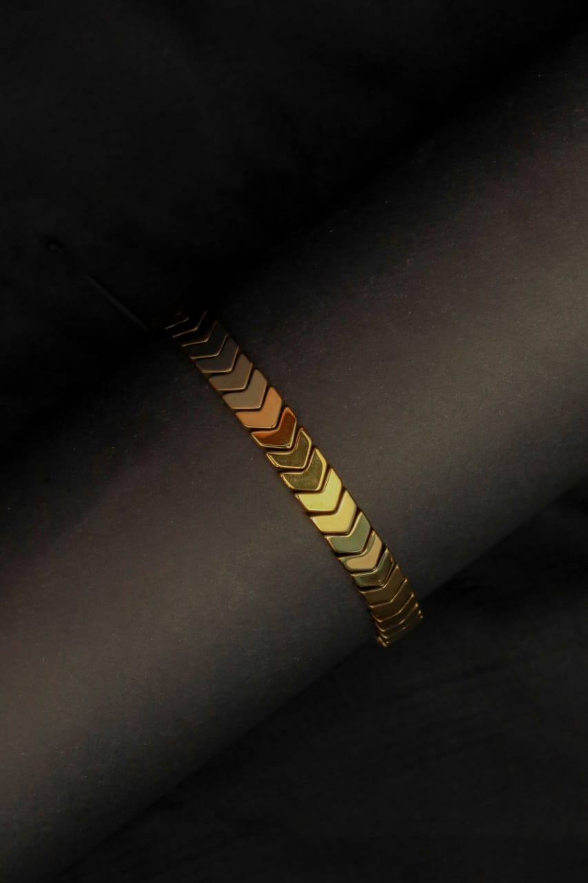 The Gold Segmented Bracelate