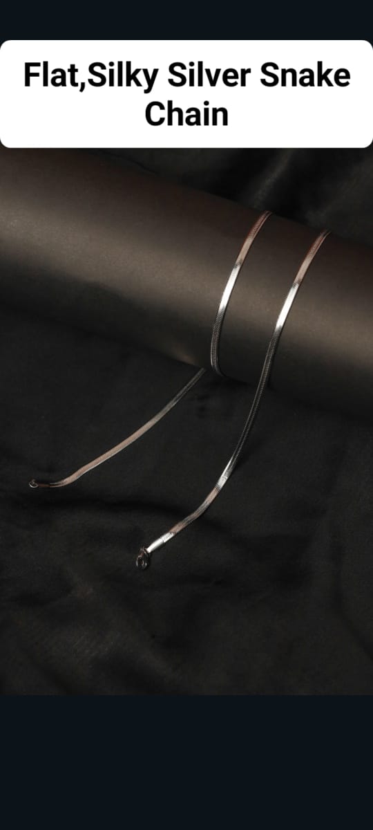 Flat, Silky Silver Snake Chain